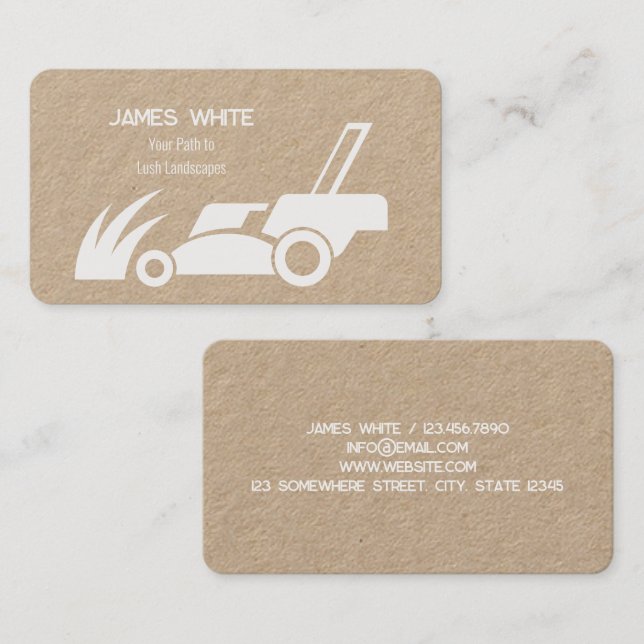 Cartão De Visita Lawn Care Kraft (Frente/Verso)