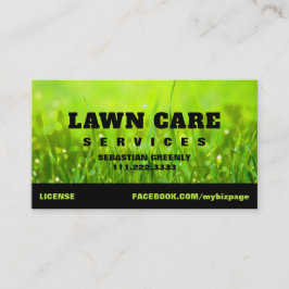Cartão De Visita *~* Lawn Care Landscapping Green Grass Moderno 