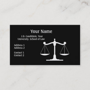 Cartão De Visita Lawyer Black