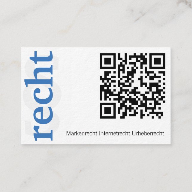 Cartão De Visita lawyer with qr code business card (Verso)