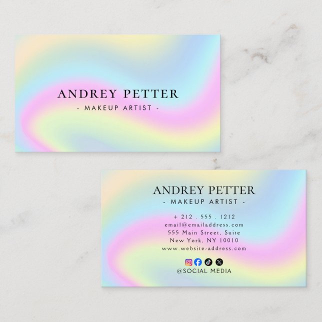 Cartão De Visita Layout Limpo Lino Profissional (Frente/Verso)