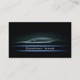 Cartão De Visita Layout Preto Minimalista do Carro de Linha Ciana E