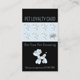 Cartão De Visita Lealdade azul de um balão de aliciamento