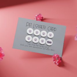 Cartão De Visita Lealdade de pata de cão que se alicia