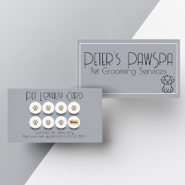 Cartão De Visita Lealdade de pata de cão que se alicia