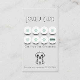 Cartão De Visita Lealdade de pata de cão que se alicia