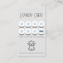 Cartão De Visita Lealdade de pata de cão que se alicia