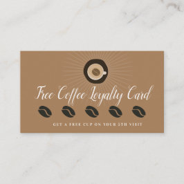 Cartão De Visita Lealdade Gratuita de Recompensa de Café