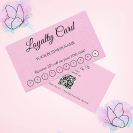 Cartão De Visita Lealdade Rosa de Apreciação de Cliente de Código Q
