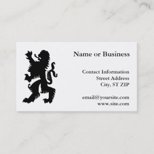 Cartão De Visita Leão Bávaro Negro