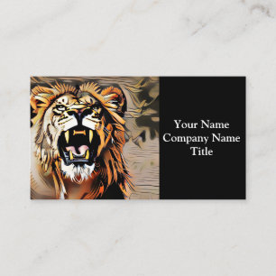 Cartão De Visita Leão Majestoso Fierce - Rei Das Bestas