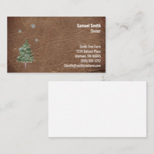 Cartão De Visita Leather Olhe Balsam Fir Árvore Sete Personalizada