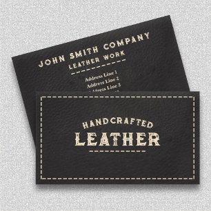 Cartão De Visita Leatherworker Craftsman Black