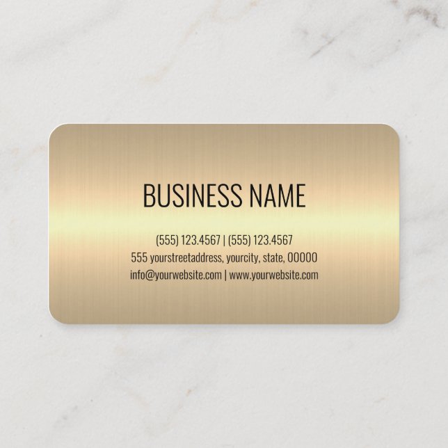 Cartão De Visita Legal aparência do metal de aço inoxidável #4 (Verso)