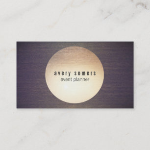 Cartão De Visita Legal Círculo Dourado de Madeira Grave