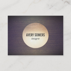 Cartão De Visita Legal Círculo Dourado Emblem Wood Designer