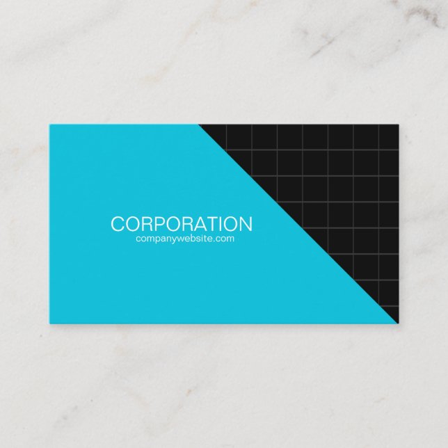 cartão de visita legal de turquesa e grelha preta (Frente)