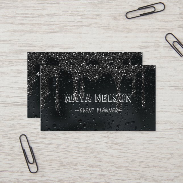 Cartão De Visita Legal e  fundo negro de chuva (Frente/Verso In Situ)