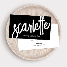 Cartão De Visita Legal Escopo Manuscrito Escoteiro Preto