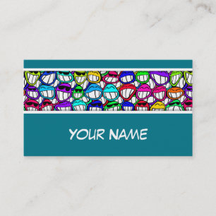 Cartão De Visita LEGAL GRUPO DE FACES DE SMILUSÃO + texto e ideias