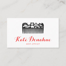 Cartão De Visita Legal Hairstylist Combo Floral Salão