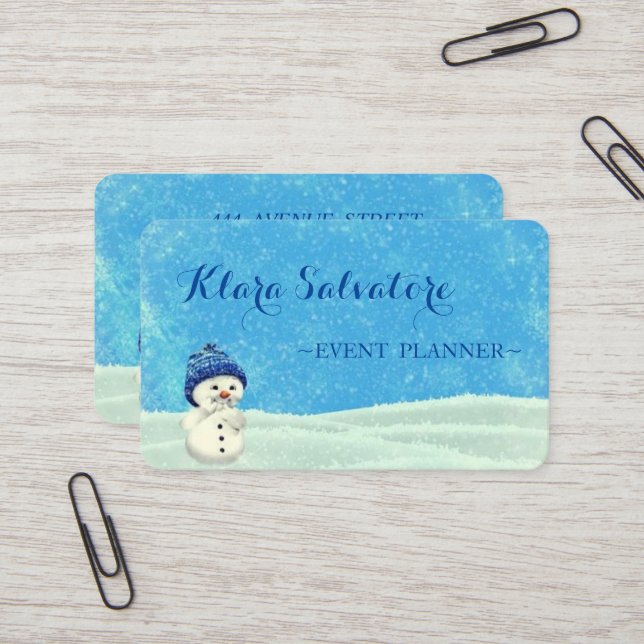 Cartão De Visita Legal Neve Fantástico de Natal (Frente/Verso In Situ)