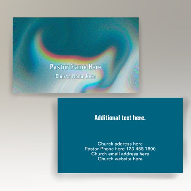 Cartão De Visita Legal Pastor da Igreja Cristã Unificada Moderna (Customize this one of a kind design for a cool modern groovy business card. 
)