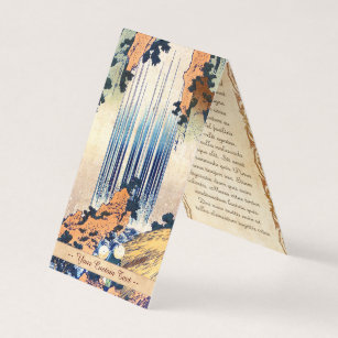 Cartão De Visita Legal safra japonesa ukiyo-e cachoeira Hokusai