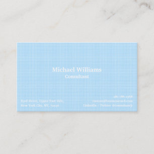 Cartão De Visita Legal Sky Blue Trendy Chic Linhas Verificadas Mode