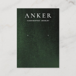 Cartão De Visita Legal Tela Verde de Orelha de Couro