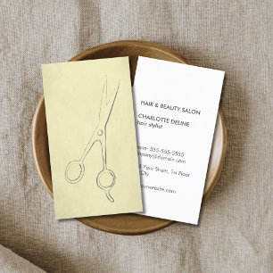 Cartão De Visita Legal Textura Vintage Estilhador Amarelo do Cabelo