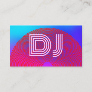 Cartão De Visita Legal Vaporwave Blue Pink Music DJ