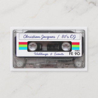 Cartão De Visita Legal vintage 80s retro música cassete engraçada