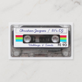 Cartão De Visita Legal vintage 80s retro música cassete engraçada
