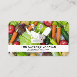 Cartão De Visita Legumes Comida Catering