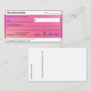 Cartão De Visita Lei de Aura Rosa-vazio de Atração Abundance