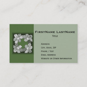 Cartão De Visita Lei de Flor Desenhada à Mão Escolhe Qualquer Cor