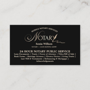 Cartão De Visita Lei do agente de assinatura do notário e do emprés