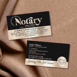 Cartão De Visita Lei do agente de assinatura do notário e do emprés