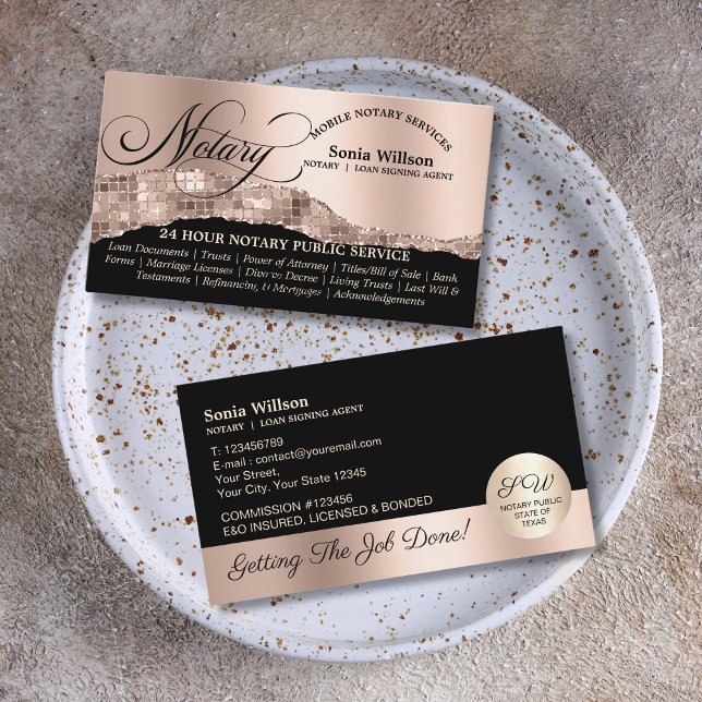 Cartão De Visita Lei do agente de assinatura do notário e do emprés (Criador carregado)