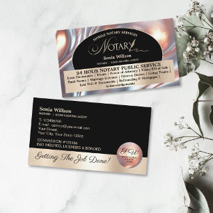 Cartão De Visita Lei do agente de assinatura do notário e do emprés