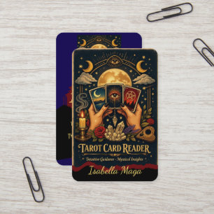 Cartão de Visita Leitor de Cartas de Tarot Gold My