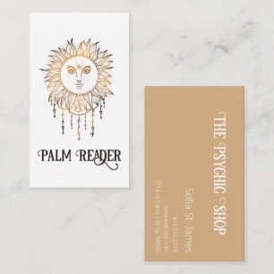 Cartão De Visita Leitor de Placa Tarot de Leitura de Palma Psíquica