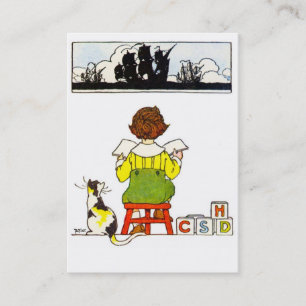 Cartão De Visita Leitura de menino