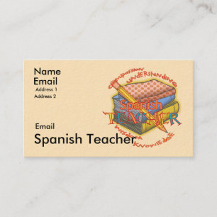 Cartão De Visita Lema de Professor de Espanhol 