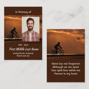 Cartão De Visita Lembrança Memorial Ciclismo Bicicleta