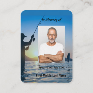 Cartão De Visita Lembrança Memorial Pescador Pescaria Peixe