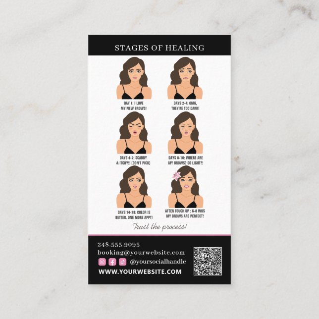 Cartão De Visita Lembrete de Atenção e Compromisso da Microborda Ós (Verso)