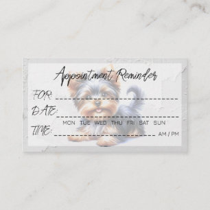 Cartão De Visita Lembrete de Compromisso de Veterinários da Populaç