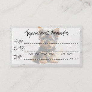 Cartão De Visita Lembrete de Compromisso de Veterinários da Populaç